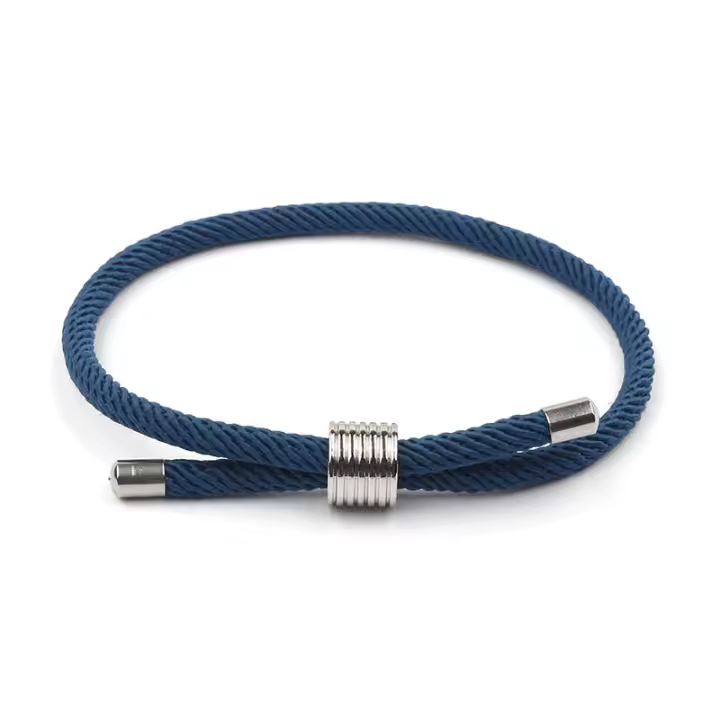 Pulsera De Hilo Simple With Hebilla De Acero Inoxidizable Amuleta Rojo Y Negro No Desvanecido Para Amigos Pulsera De Sierte - 1