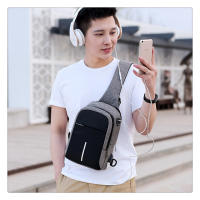 Bolsa De Hombro Pequeña Para Hombre Con Carga USB Impermeable Bolsa De Pecho Para Viaje Estilo Business Material Oxford - details 5