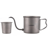 Cafetera De Titanio Para Camping Y Viajes 650ml/550ml/400ml Kettle De Pueyo Para Café Té Agua Con Estilo De Pato Adecuada Para 2 Usuarias - details 0