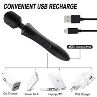 Super Potente portátil de mano masajeador para el material profundo USB carga impermeable ABS Silicona - details 3