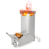 Estufa De Camping Lixada Exterior Plegable De Acero Inoxidable Para Tienda De Campaña Rocket Stove Multiusos Para Madera - details 10