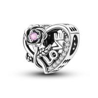 Encanto De Plata De 925 Para Pulsera Con Barco De Paseo Y Corazón Joyería Fina Para DIY Regalo Con Cuentas De Papel Y Rosas - details 94