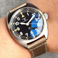 Reloj Mecánico De Pulsera Deportivo Para Hombre NH35 Movimiento 36mm Pantalla Verde Lume Correa De Nylon Acero Inodoro a 20Bar - details 2