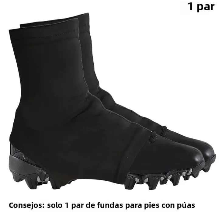 1 Par De Cubrezapatos Con Pitones De Espuma Suave Y Elástica Alta Antideslizante Color Sólido Accesorios Deportivos Para Fútbol - 1