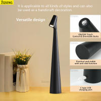 Lámpara De Mesa LED Con Sensor De Toque Luz Nocturna Recargable Sin Cable Para Decoración De Habitación Restaurante Hotel Bar - details 1