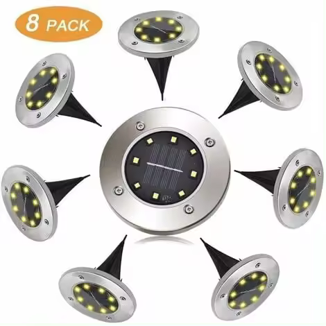 luces LED subterráneas cálidas para césped y exteriores - 1