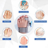 Corrector De Bunion Unisex Corregidor De Pie Rotativo Ajustable Para Alivio Del Dolor De Tobillo Y Dedos Material Composite Grey - details 5