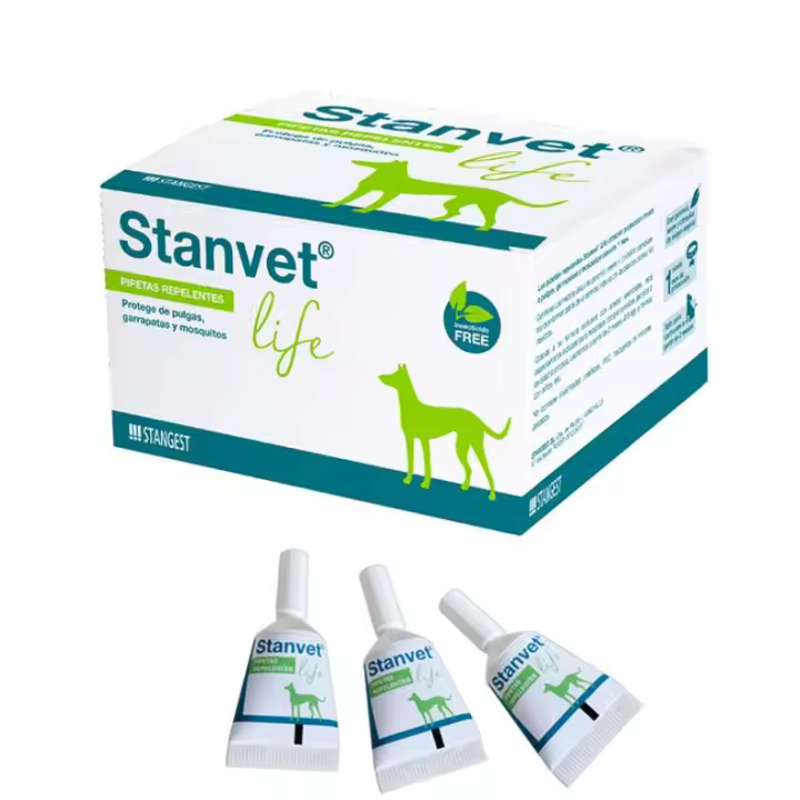 Laboratorio Stangest: Pipetas Repelentes Stanvet Life para Perros - Pack Ahorro 12 Unidades - 1
