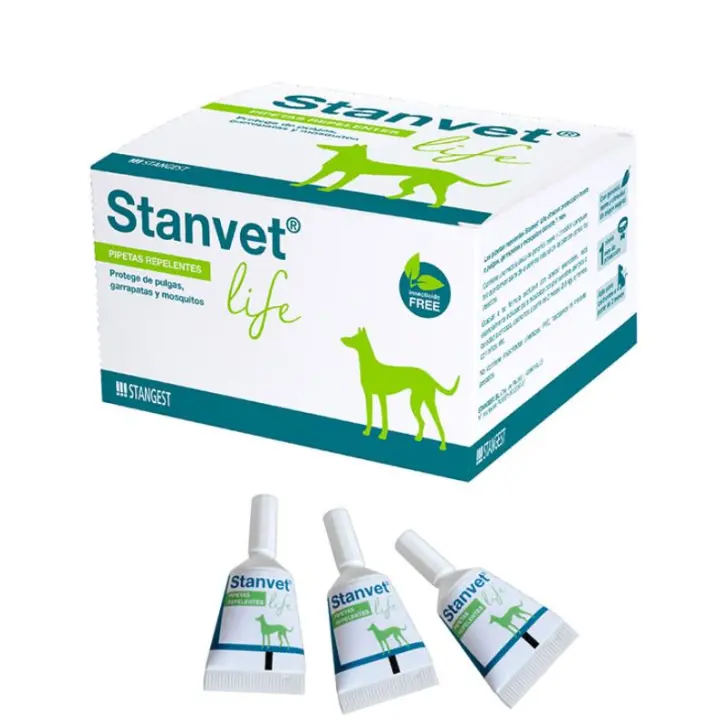 Laboratorio Stangest: Pipetas Repelentes Stanvet Life para Perros - Pack Ahorro 12 Unidades - 1