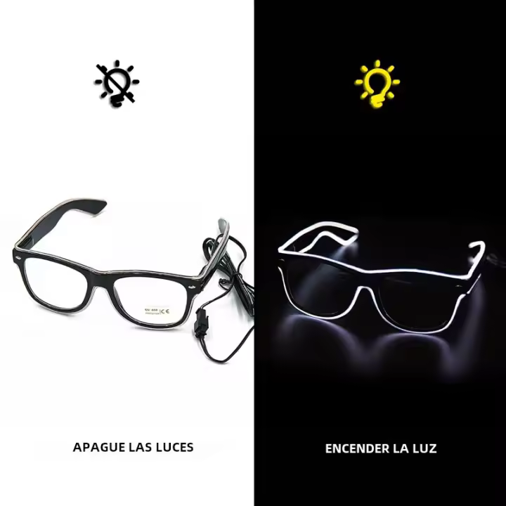 Gafas LED Neón Para Fiesta Con Luces Fluorescentes Gafas Luminosas Brillantes Regalo Único Para Eventos Nocturnos Y Fiestas - 1