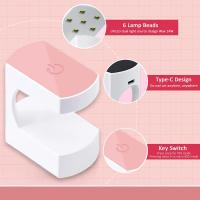 Lámpara LED UV Mini Para Uñas Con Timer USB Portátil Para Secado Rápido De Esmalte De Gel Para Manicura DIY Art De Uñas - details 5