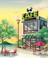 Bloques De Construcción Creativos De Ciudad Callejón Café Fábula Modelo Puzzle DIY Juguete Para Niñas Edad Recomendada 6-18 Años - details 0