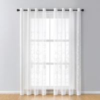 Cortinas Transparentes De Encaje Para Sala De Estar Y Dormitorio Con Ojales 2 Panel Cortina Ligera Para Decoración Del Hogar Estilo Moderno - details 0