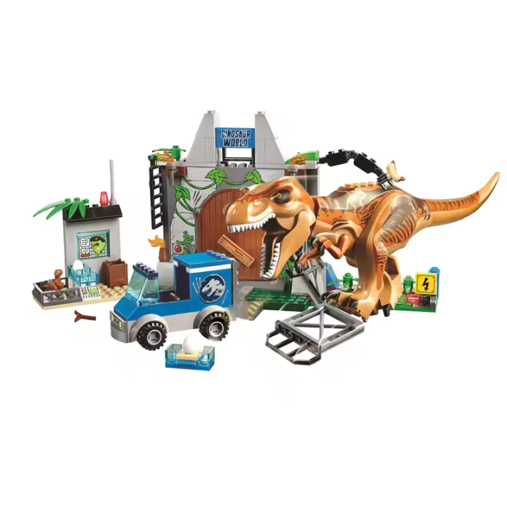 Bloques De Construcción Creativos Dinosaurio Escape Park 2024 Juguete Puzzle Para Niños Modelos De Transporte Alrededor Del Mundo Juguetes Educativos Para Niños De 6 a 12 Años - 1