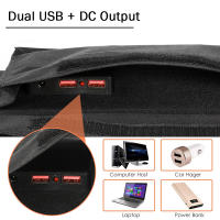 Panel Solar Plegable De 100W Con Bolsa Y Salida USB+DC Cargador Portátil Dispositivo De Carga Solar Para Exteriores Suministro De Energía Portátil - details 3