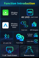 Cámara De Dashboard Con Carplay Y Android Auto 11.26 Pulgadas Pantalla Táctil WiFi Bluetooth Grabadora De Vídeo Para Coche Soporte Hasta 256G - details 1