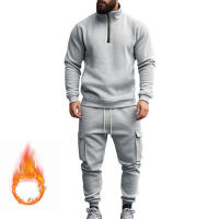 Conjunto Deportivo Casual Para Hombres Verano Otoño Invierno Con Cierre De Cremallera Y Veludo Tejido De Poliéster Talla S a XXXL - details 143