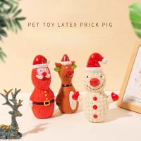 Nuevos Juguetes De Goma Para Mascotas En Forma De Santa Claus Ciervo Y Payaso De Navidad Juego De Tres Piezas Serie Navideña Juguetes Sonoros Para Perros - details 0
