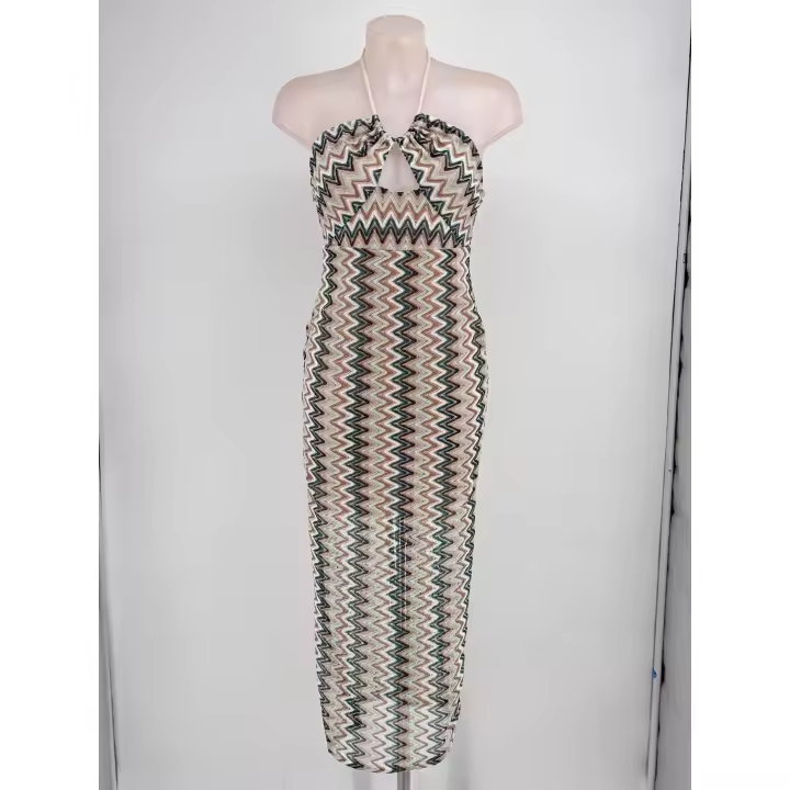 Vestido largo halter - 1