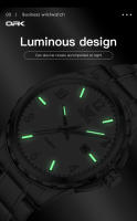 Reloj De Hombre OPK 6031 Resistente Al Agua Digital Con Espejo Luz Estelar Acero Inoxidable Movimiento De Cuarzo Automático - details 4