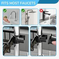Organizador De Grifo De Cocina Estante De Almacenamiento Metálico Portajabón Y Esponja Con Filtro Cesta De Agua Ajustable Soporte Para Encendido Y Apagado - details 7