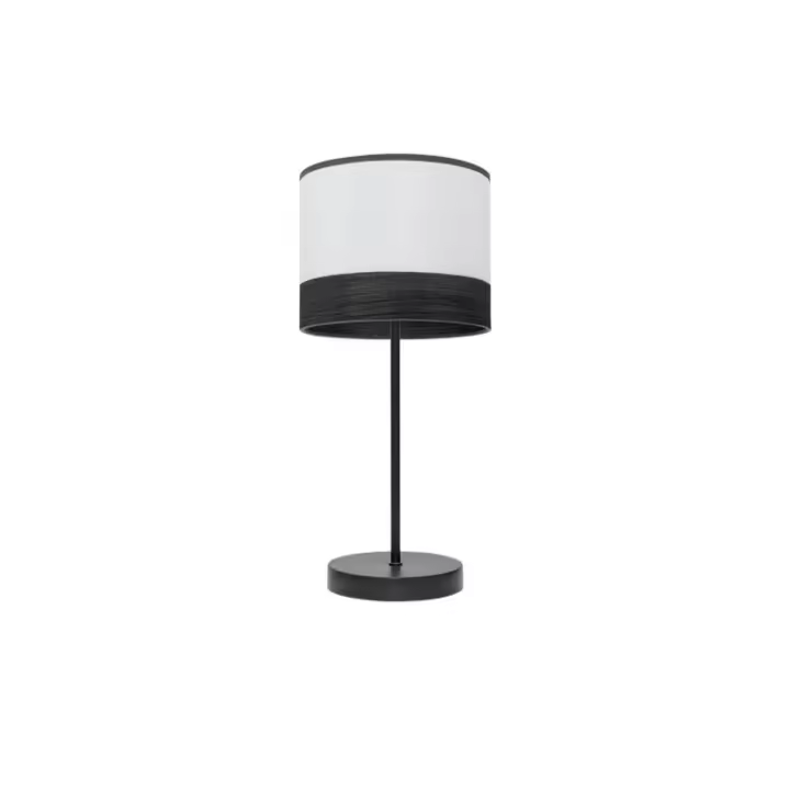 Fabrilamp - Sobremesa Olga 1xe14 Negro/blanco-mad.negra 42x18x18 Cm - 1