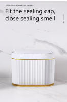 Bandeja De Papelería Inteligente 4L Con Sensor Para Escritorio Pequeña Y Luminosa Ecológica ABS Forma Rectangular - details 4
