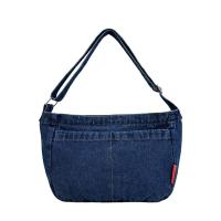 Bolso De Hombro Grande Para Mujer Estilo Casual Simplicidad Bolsa De Compras De Alta Capacidad Bolsa Cruzada De Denim Mensajero - details 11