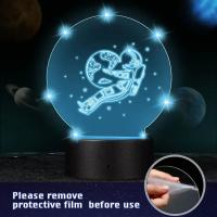 Lámparas LED 3D Luz Nocturna Con Control Remoto Inteligente Y Cable USB RGB Para Decoración De Dormitorio Regalos - details 20