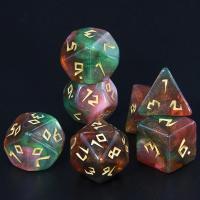 Juego De Dados Poliedros DND 7 Piezas Acrílico Colores Mezclados Y Brillo Juegos De Mesa RPG Souvenir Entretenimiento - details 9