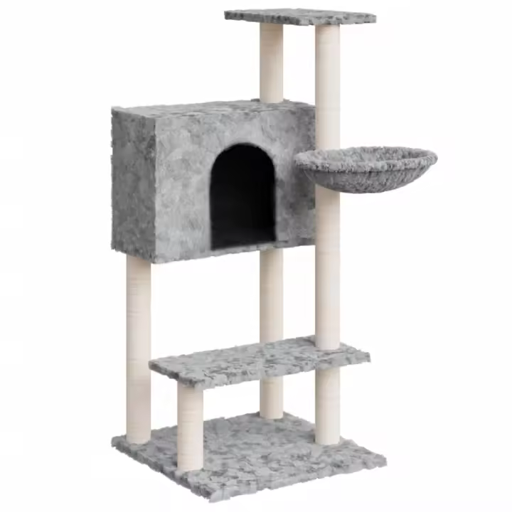 Rascador para Gatos with postes de ISAL gris Claro 108,5 cm - 1