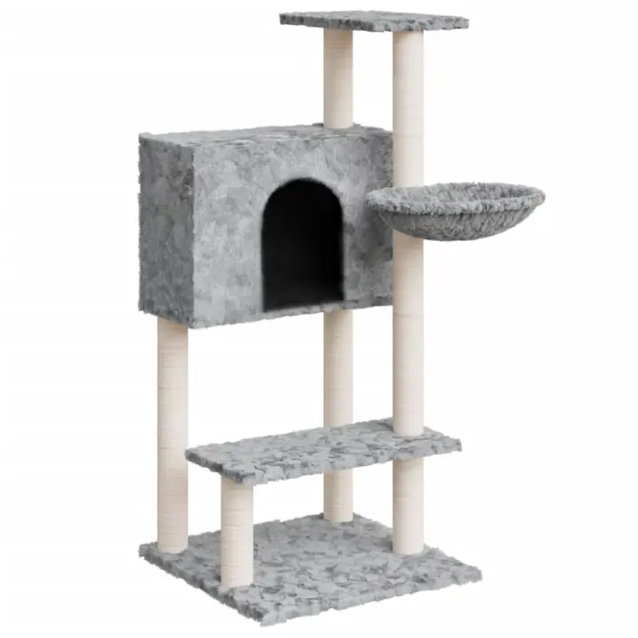 Rascador para Gatos with postes de ISAL gris Claro 108,5 cm - 1