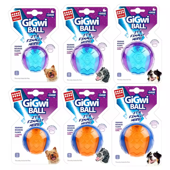 Juguetes Para Perros Gigwi Bola Sonora De Goma Natural No Tóxica Juguete Chupable Para Pequeños Y Grandes Perros Juguete Elástico Divertido Para Jugar Al Aire Libre - 1
