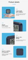Sensor De Temperatura Y Humedad Mini Con Pantalla LCD Control Remoto Por App Y Voz Compatible Con Google Tuya Smart Home Bluetooth 5.0 - details 12