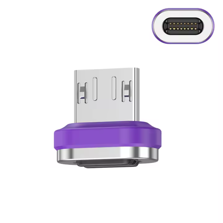 Cable De Carga Rápida Magnético Multiuso 2 En 1 240W Rotativo Micro Y Tipo-C Para iPhone 16 15 Xiaomi iPad Samsung Cord De Datos - 1