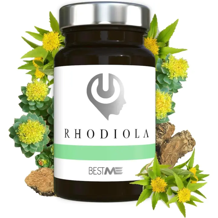 Rhodiola Rosea Pura | 60 Cápsulas de 300 mg Concentración, Memoria, Energía, Rendimiento Mental, Extractos 100% Naturales y Sin Aditivos, Mejora el Ánimo y Reduce la Fatiga, 3% Rosavinas (Rhodiola | BestMe Lab) - 1