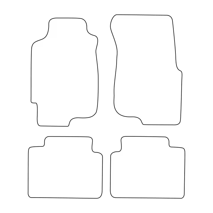 Juego de alfombrillas de terciopelo para Honda Civic V 4 puertas 1991-1996 - acabado rojo - 1