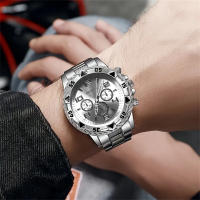 Reloj De Negocios Para Hombre 2pcs/set Con Dial Arábigo Y Correa De Acero Reloj De Cuarzo Moda Y Casual Sin Caja - details 6