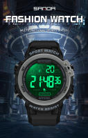 Reloj Deportivo De Lujo SANDA Para Hombre Estilo G Muestra Militar Impermeable Con Pantalla LED Digital Reloj Hombre Con Alarmas Calendario Y Cronógrafo - details 0