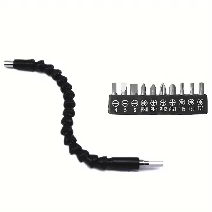 Varilla De Extensión Flexible Eléctrica Para Taladro Y Destornillador Multifuncional Conexión Cardán Tubo Snake Universal - 1