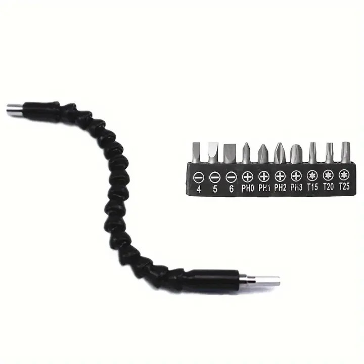 Varilla De Extensión Flexible Eléctrica Para Taladro Y Destornillador Multifuncional Conexión Cardán Tubo Snake Universal - 1