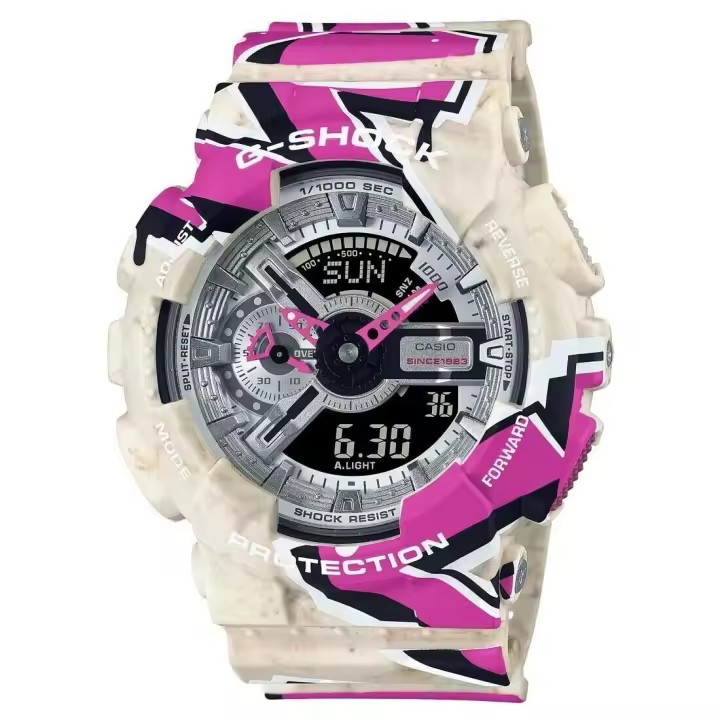 ​reloj deportivo hombre Casio G-Shock Street Spirit GA-110SS-1A Limited Edition 200m WR resistente a los golpes Hora Mundial - 1