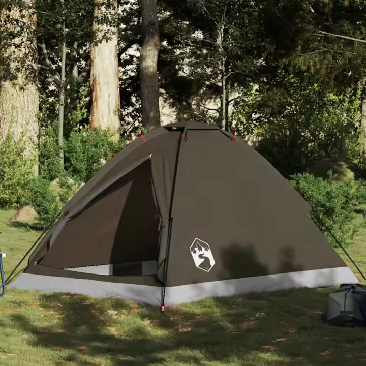 vidaXL Tienda de campaña iglú para 2 personas impermeable marrón - 1