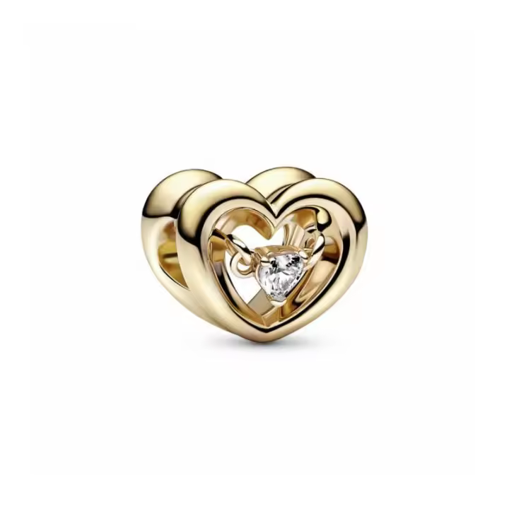 Charm Corazón Radiante y Gema Flotante Pandora - 762493C01 - 1