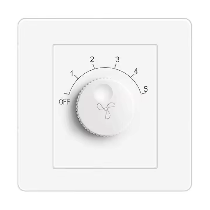 Con interruptor de control de velocidad giratorio de Cinco velidades, controlador de velocidad de ventilador de techo Oculto Universal Type 86 - 1