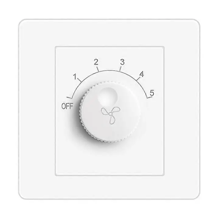 Con interruptor de control de velocidad giratorio de Cinco velidades, controlador de velocidad de ventilador de techo Oculto Universal Type 86 - 1