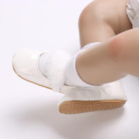 Zapatos De Princesa Para Bebé Niña En Lace Blanca Mocasines Con Lazo Y Borde Antideslizante De Goma Primera Calzado Para Caminar - details 163