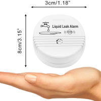 Detector De Fugas De Agua Inalámbrico Con Sensor Y Alarma De 90dB Batería Independiente DC9V Para Casa Y Cocina - details 7
