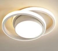Lámpara de techo LED de 20 W, Luz Blanca Cálida y Neutra, Creative y Redonda, ideal para pasilos, Baños, cocina, salones, dormitorios y pasiles, 30x30x7 cm. - details 5