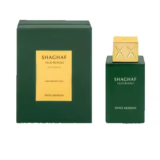 Perfume Árabe 100% Original Swiss Arabian Shaghaf Oud Royale EDP Unisex 75ml – Exclusividad y Sofisticación en una Fragancia Oriental con Oud, Ámbar y Especias Exóticas, Inspirado en la Tradición Árabe para Quienes Buscan Distinción y Lujo Absoluto - 1